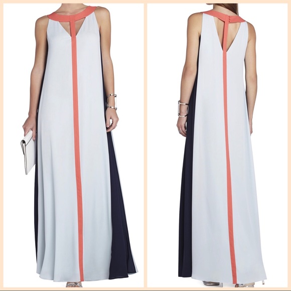 BCBGMaxAzria Dresses & Skirts - BCBGMaxAzria Wilah Color Block Maxi Dress -Sz M